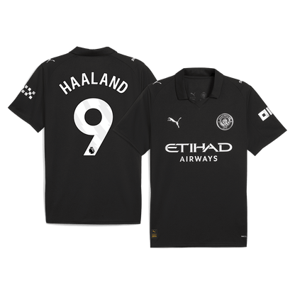 HAALAND #9 Manchester City Away Soccer Jersey 2025/26 Black