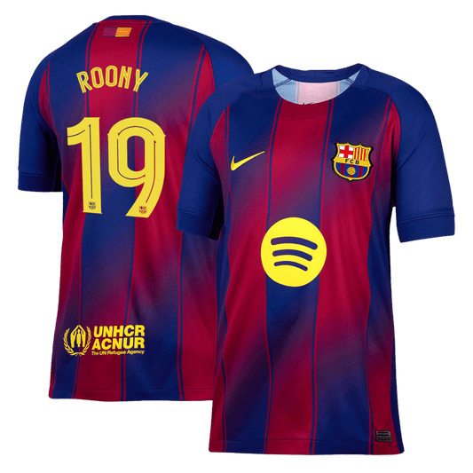 ROONY #19 Barcelona Home Soccer Jersey 2025/26 Red&Blue - UCL