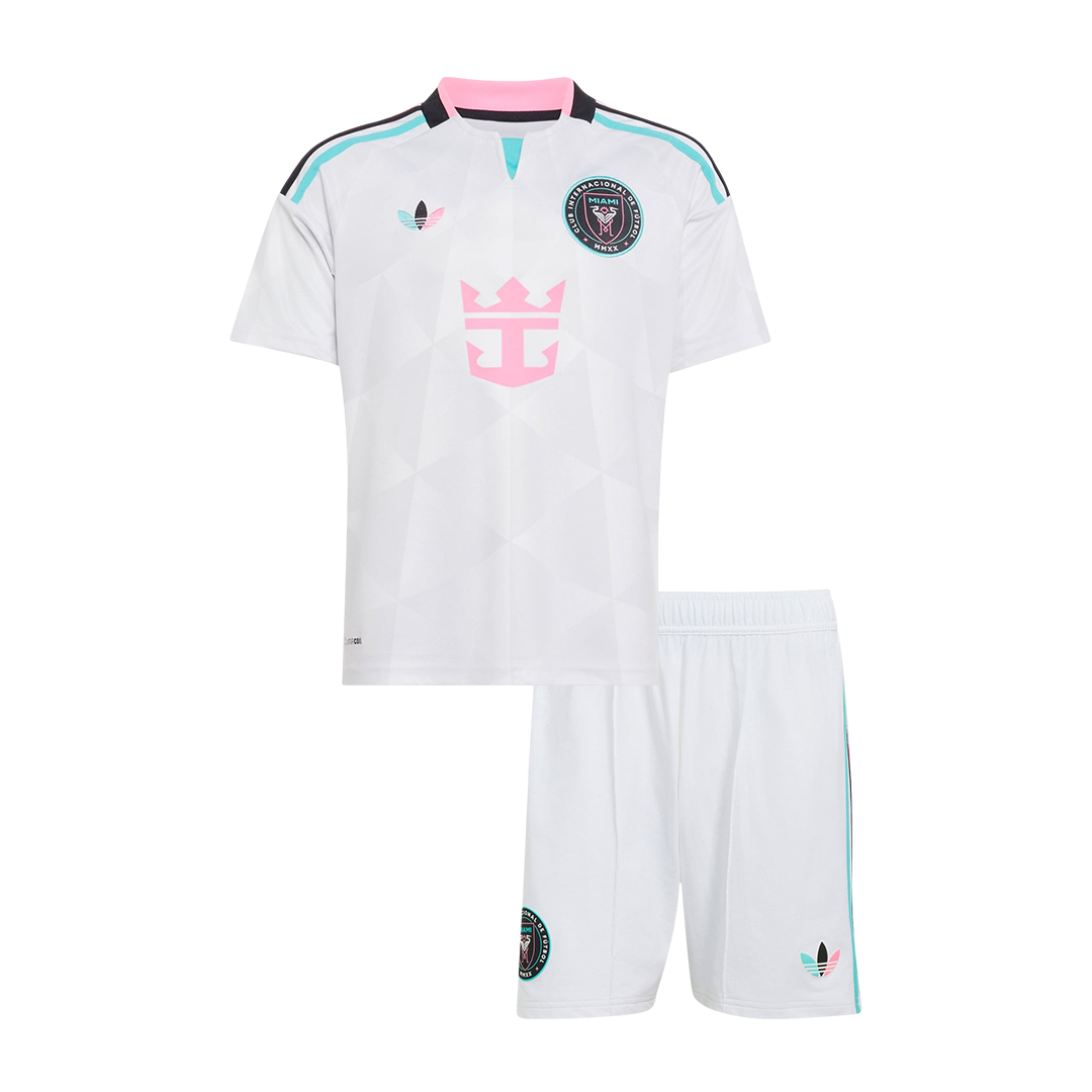 Kids Inter Miami CF Third Soccer Jersey Kit (Jersey+Shorts) 2026 White