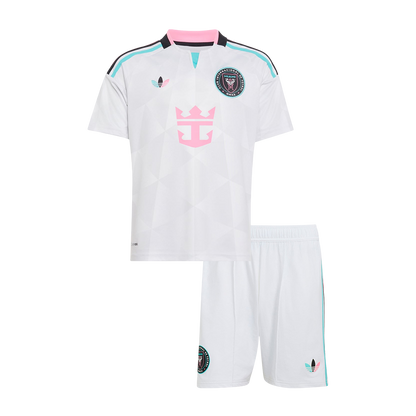 Kids Inter Miami CF Third Soccer Jersey Kit (Jersey+Shorts) 2026 White