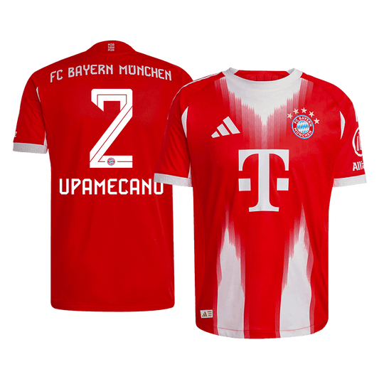 Authentic UPAMECANO #2 Bayern Munich Home Soccer Jersey 2025/26