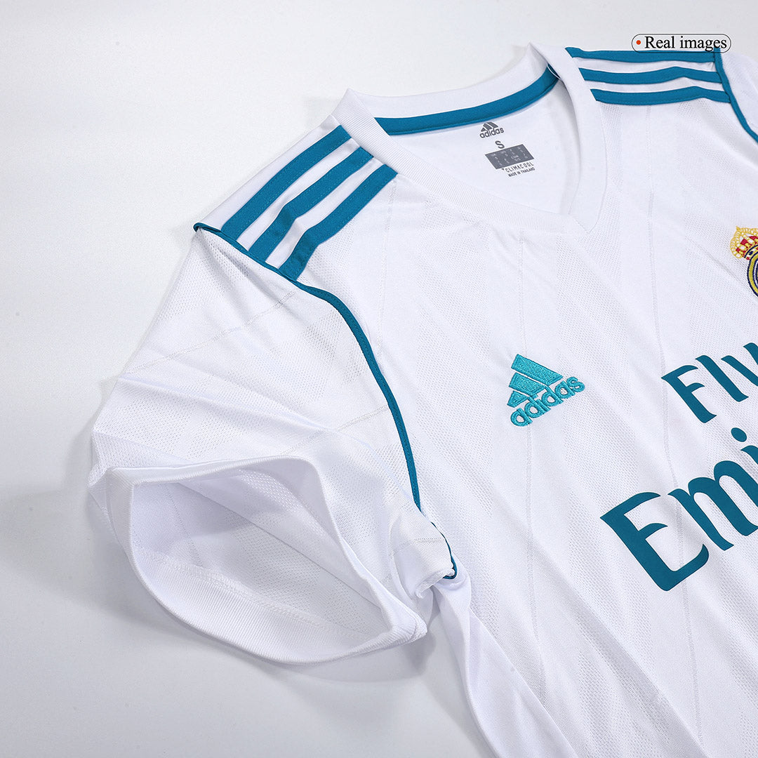 SERGIO RAMOS #4 Retro 2017/18 Real Madrid Home Soccer Jersey White
