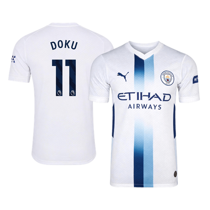 DOKU #11 Manchester City Third Soccer Jersey 2026/27 White
