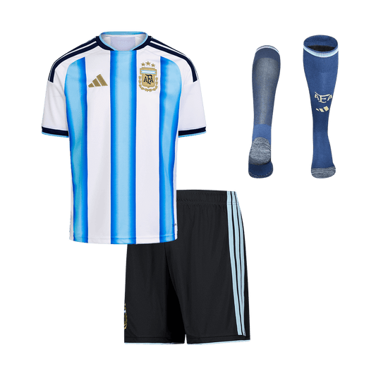 Kid's Argentina Home Soccer Jersey Kit(Jersey+Shorts+Socks) 2025/26