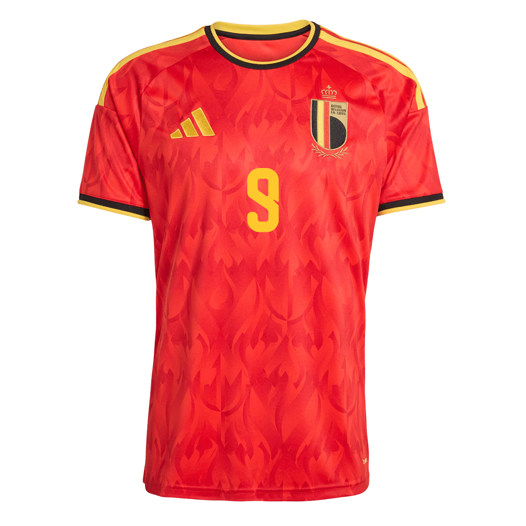 LUKAKU #9 Belgium Home Soccer Jersey World Cup 2026 Red