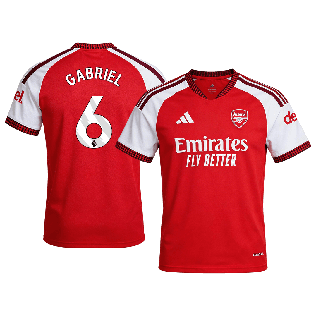 GABRIEL #6 Arsenal Home Soccer Jersey 26/27 Red