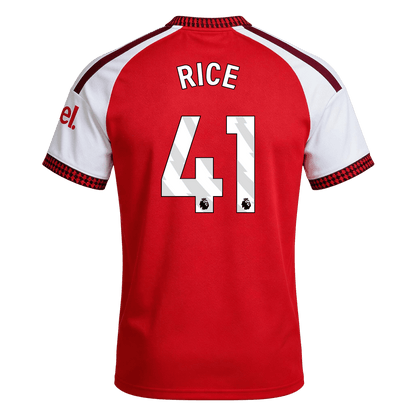 RICE #41 Arsenal Home Soccer Jersey 26/27 Red