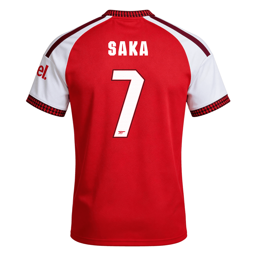 SAKA #7 Arsenal Home Soccer Jersey 26/27 Red- UCL