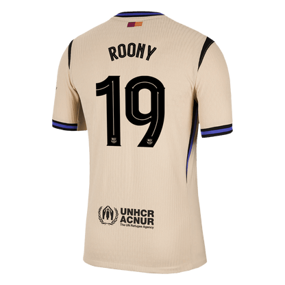 ROONY #19 Authentic Barcelona Away Soccer Jersey 2025/26 Yellow - UCL