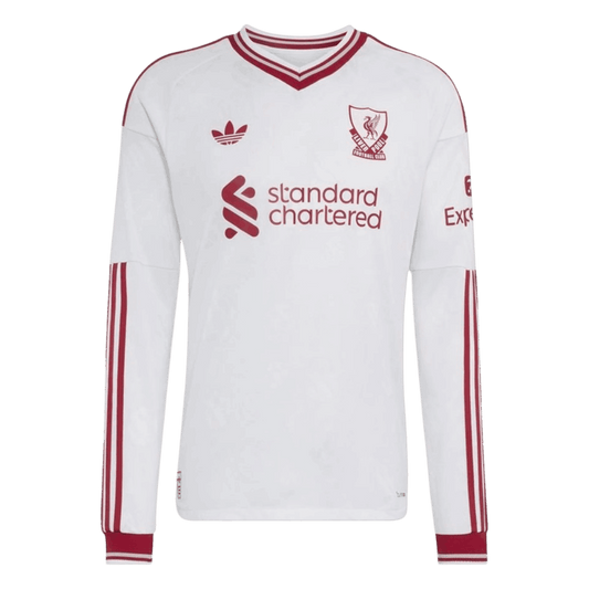 Player Version Liverpool Away Long Sleeve Soccer Jersey 2026/27 White