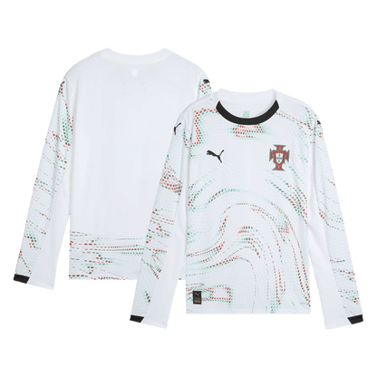Portugal Away Long Sleeve Soccer Jersey 2025 White