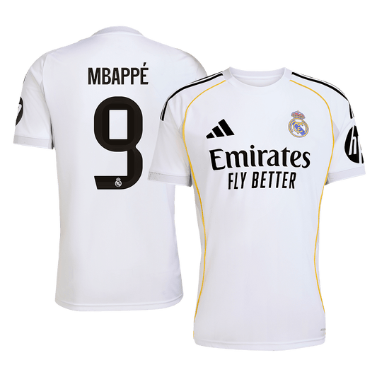 MBAPPÉ #9 Real Madrid Home Soccer Jersey 2025/26 White