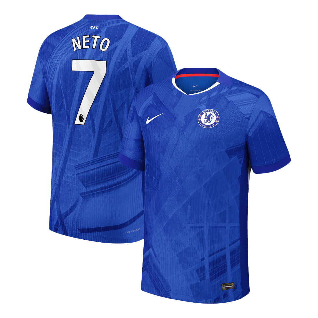 Authentic NETO #7 Chelsea Home Soccer Jersey 2025/26
