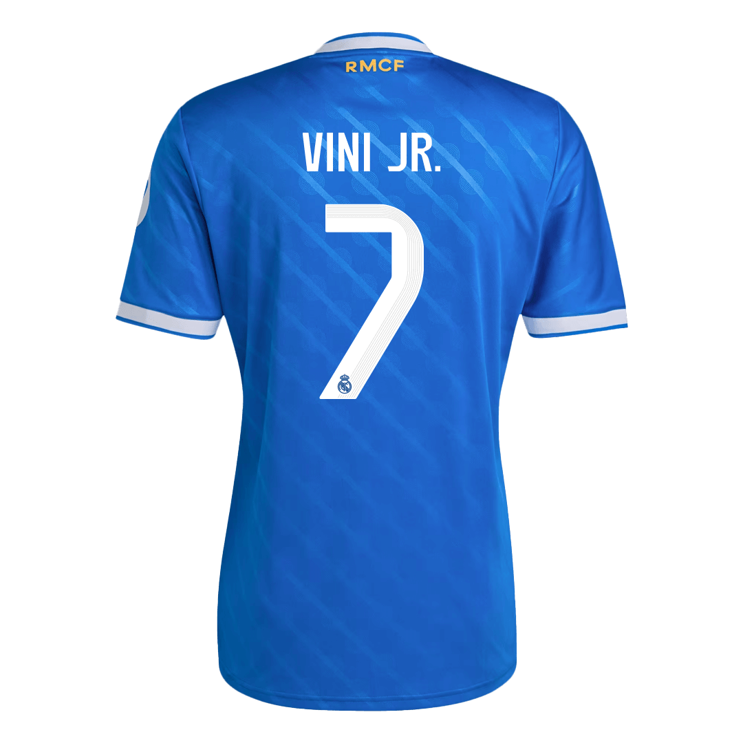 VINI JR. #7 Real Madrid Third Away Soccer Jersey 2025/26 Blue
