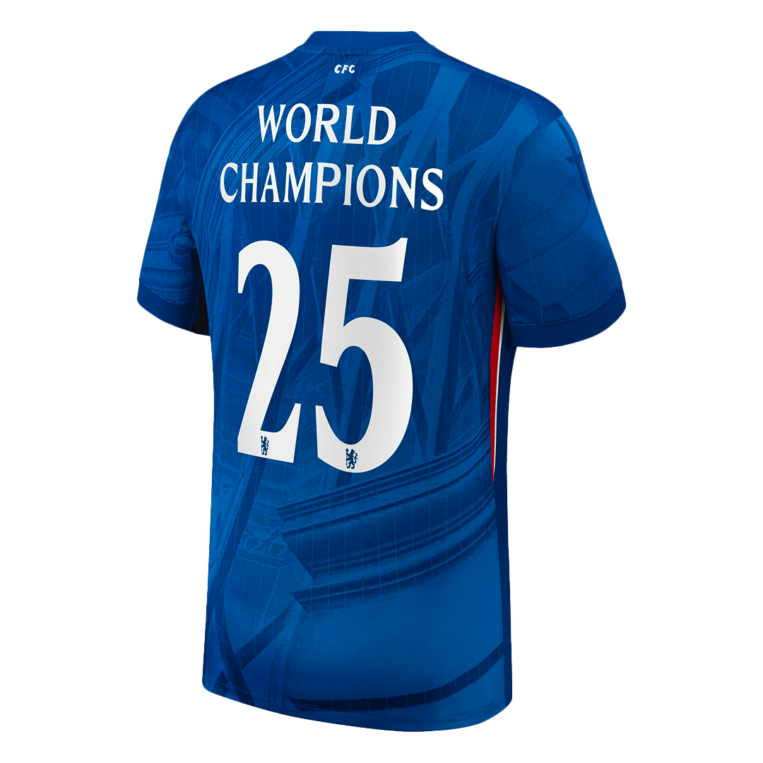 WORLD CHAMPIONS #25 Chelsea Home Soccer Jersey 2025/26 Blue - with chest badge