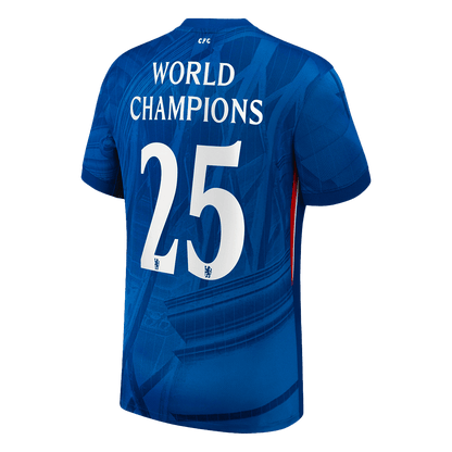 WORLD CHAMPIONS #25 Chelsea Home Soccer Jersey 2025/26 Blue - with chest badge