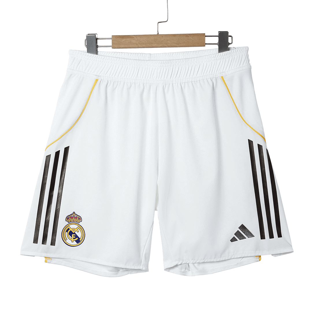 Authentic Real Madrid Home Soccer Shorts 25/26 White