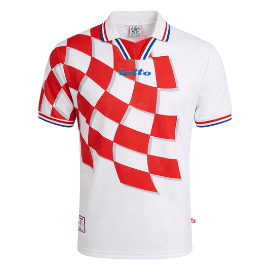 Retro Croatia Home Soccer Jersey World Cup 1998 White&Red