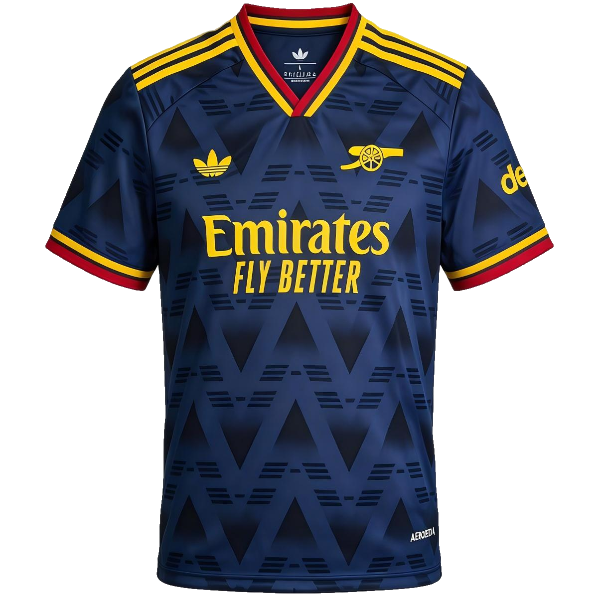 Arsenal Away Soccer Jersey 2026/27 Royal Blue - transparent background