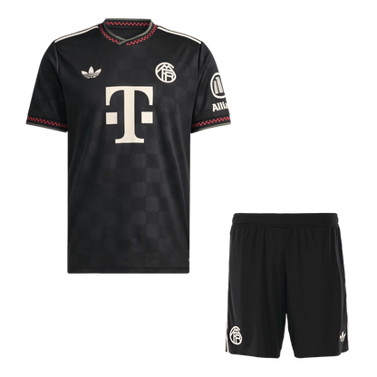 Bayern Munich Third Away Soccer Jersey Kit(Jersey+Shorts) 2025/26 Black