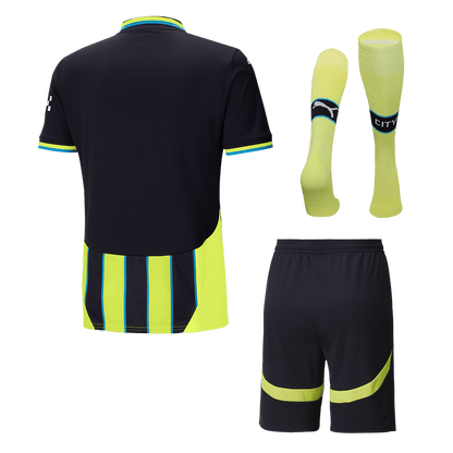 Manchester City Away Football Shirt Kit(Shirt+Shorts+Socks) 2024/25 Football Kit UK