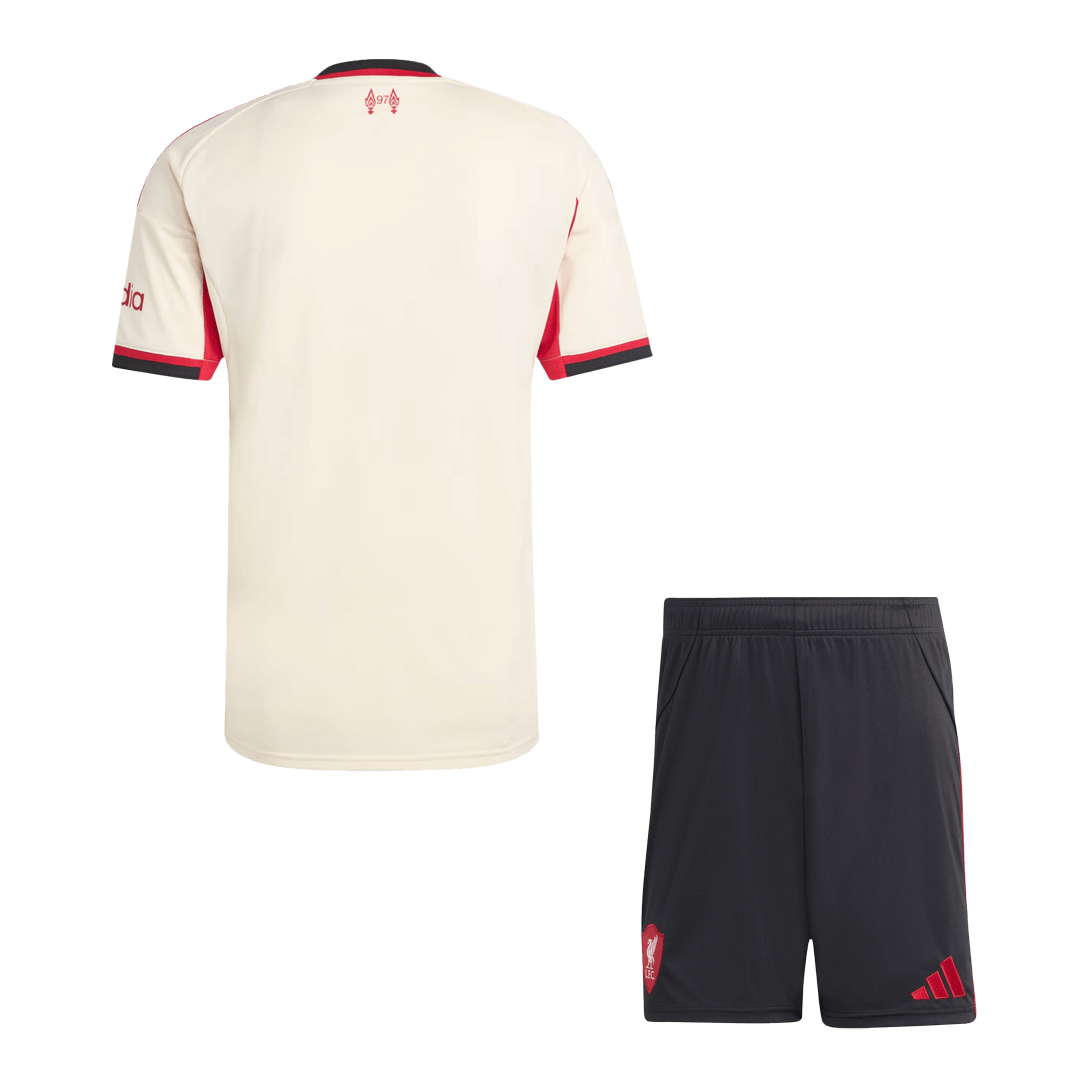 Liverpool Away Soccer Jersey Kit(Jersey+Shorts) 25/26 White