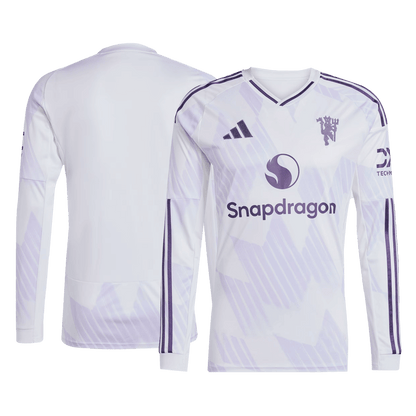 Manchester United Away Long Sleeve Soccer Jersey 2025/26 White