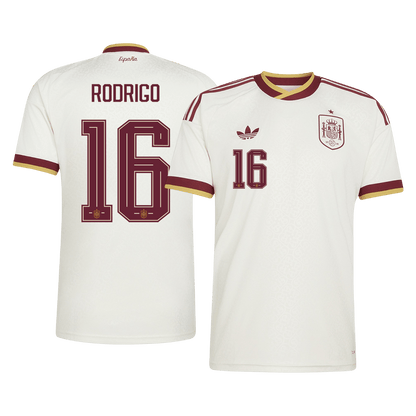 RODRIGO #16 Spain Away Soccer Jersey World Cup 2026 White