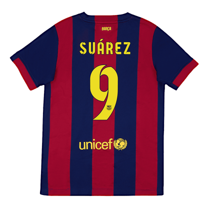 Retro SUÁREZ  #9 2014/15 Barcelona Home Soccer Jersey