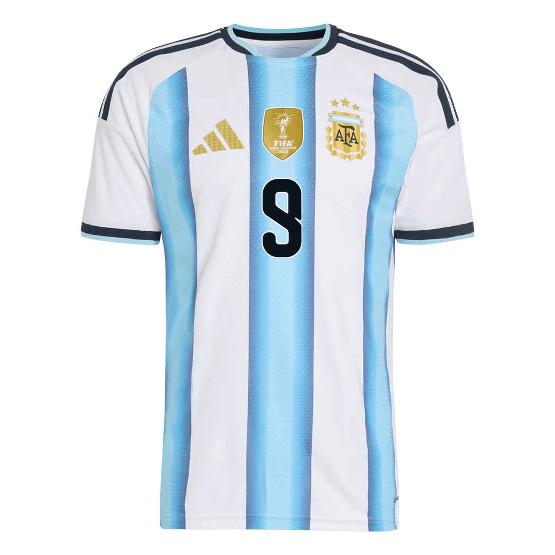 Authentic J.ÁLVAREZ #9 Argentina Home Soccer Jersey 2026