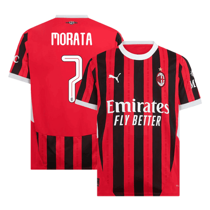 MORATA #7 AC Milan Home football shirt 2024/25 - UCL