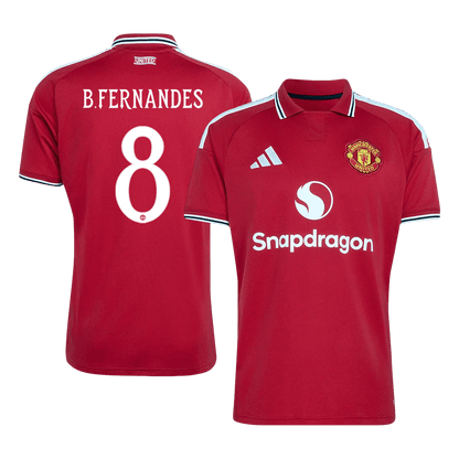 B.FERNANDES #8 Manchester United Home Soccer Jersey 26/27 Red - UCL