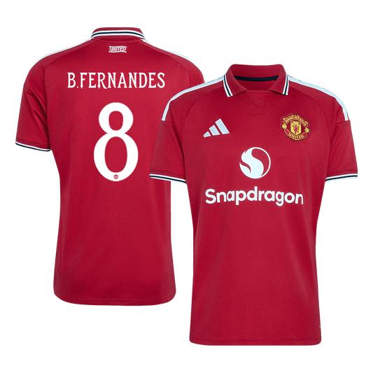 B.FERNANDES #8 Manchester United Home Soccer Jersey 26/27 Red - UCL