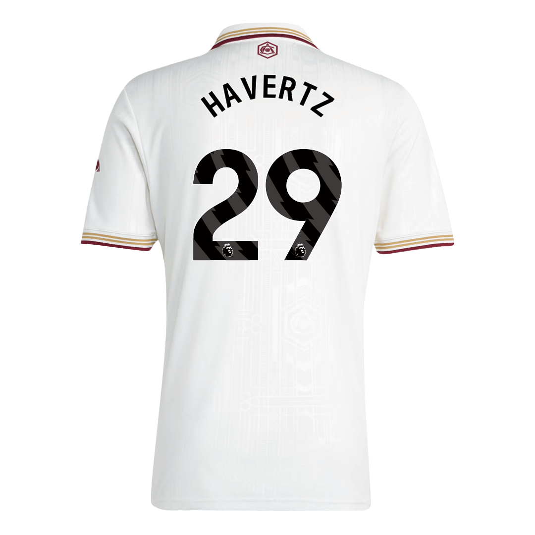 HAVERTZ #29 Arsenal Third Away Soccer Jersey 2025/26 White