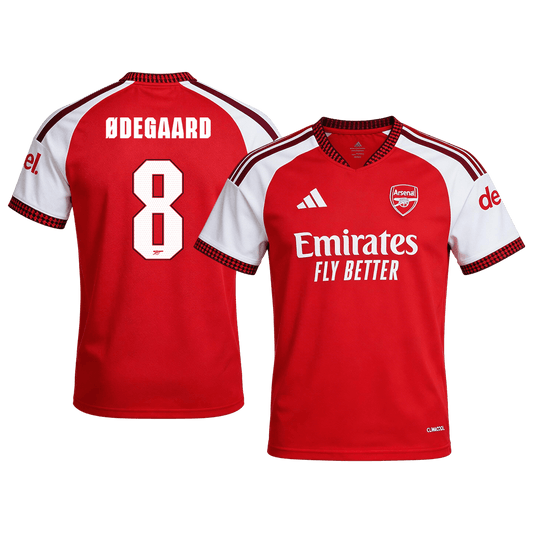 ØDEGAARD #8 Arsenal Home Soccer Jersey 26/27 Red- UCL