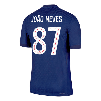 Authentic JOÃO NEVES #87 PSG Home Soccer Jersey 2025/26