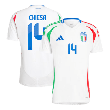 CHIESA #14 Italy Away Soccer Jersey Euro 2024