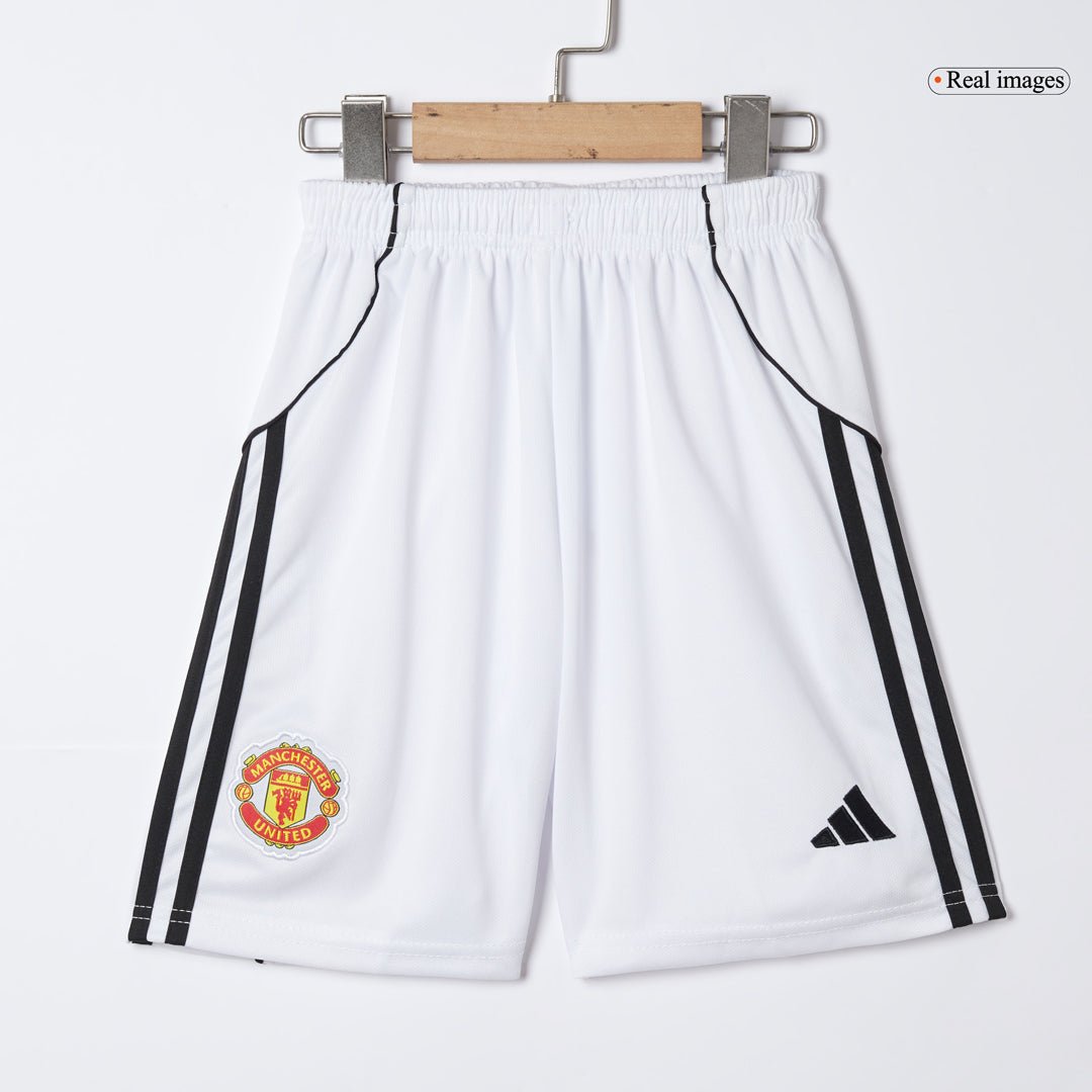Kid's Manchester United Home Soccer Jersey Kit(Jersey+Shorts) 2025/26 Red