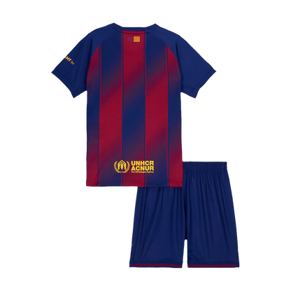 Kid's Barcelona Home Soccer Jersey Kit(Jersey+Shorts) 2025/26 Red&Blue