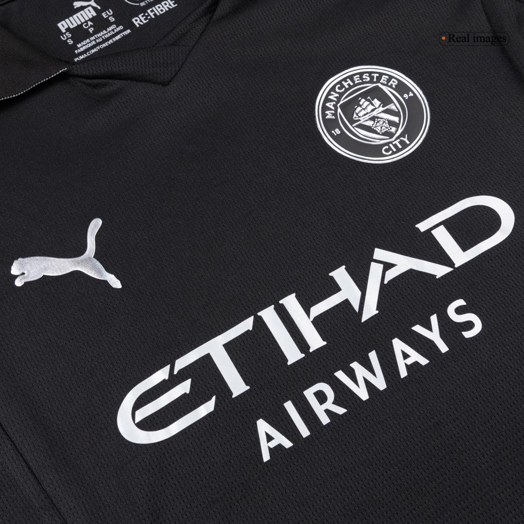 Women's Manchester City Away Soccer Jersey 25/26 Black