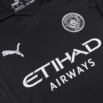 Women's Manchester City Away Soccer Jersey 25/26 Black