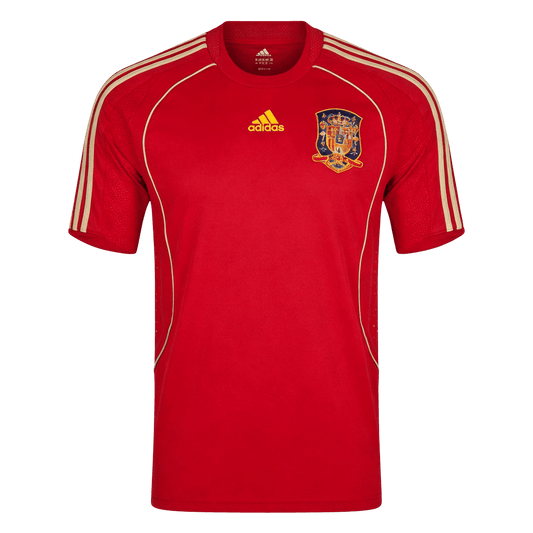 Men Retro Fan Version 2008 Spain Home Soccer Jersey Short Sleeve Red