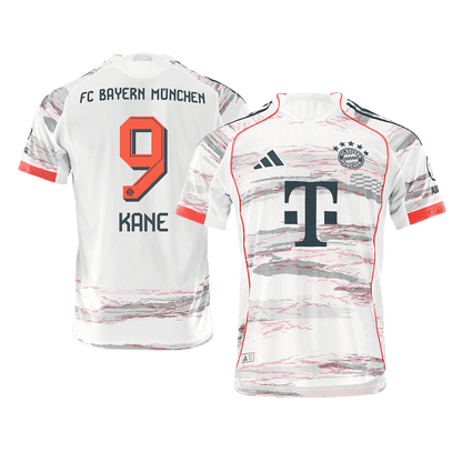 Authentic KANE #9 Bayern Munich Away Soccer Jersey 2025/26 White