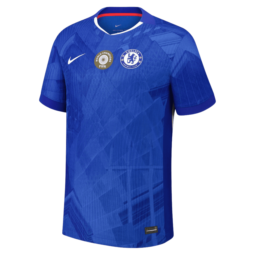 Authentic WORLD CHAMPIONS #25 Chelsea Home Soccer Jersey 2025/26 Blue - with chest badge