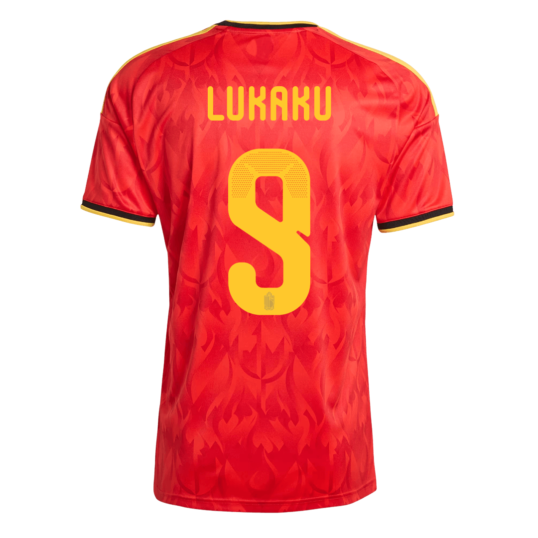 LUKAKU #9 Belgium Home Soccer Jersey World Cup 2026 Red