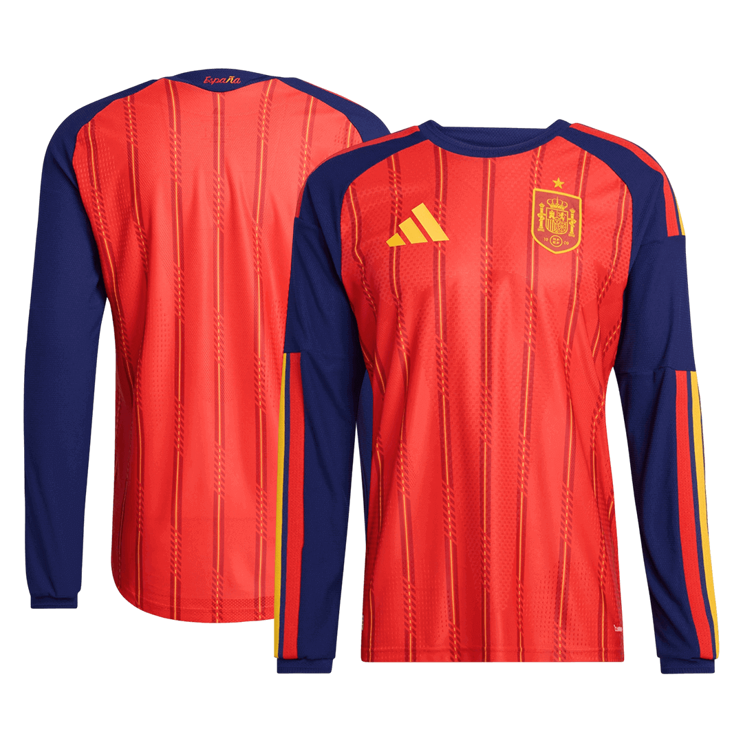 Authentic Spain Home Long Sleeve Soccer Jersey 2026