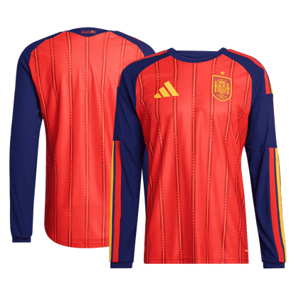 Authentic Spain Home Long Sleeve Soccer Jersey 2026