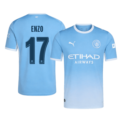 ENZO #17 Manchester City Home Soccer Jersey 26/27 Blue - UCL