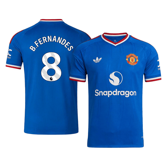 B. FERNANDES #8 Manchester United Away Soccer Jersey 2026/27 Blue