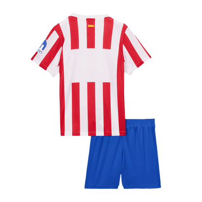 Kid's Atletico Madrid Home Soccer Jersey Kit(Jersey+Shorts) 2025/26 Red&White